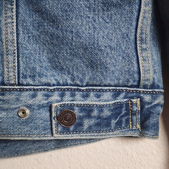 Levis Sherpa Trucker Jacket Mens Small Blue Denim Lined Warm PC9 16365-0029 - Picture 10 of 12